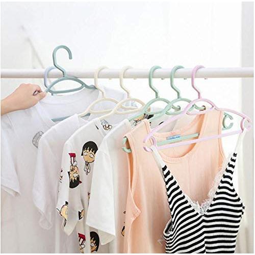 10pcs Random Colro Plastic Clothes Hangers Rack Outdoor Drying Rack for Kids Children Clothing Coat Closet