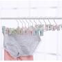 10pcs Random Color Windproof Clothes Hanger with Clothespin Laundry Socks Gloves Hanging Rack Outdoor Hanger Drying Racks