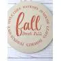 Fall Door Hanger - Round Harvest Wood Door Decor - Wall SIgn