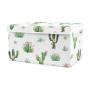 Sweet Jojo Designs Pink and Green Boho Watercolor Girl Baby Nursery or Kids Room Small Fabric Toy Bin Storage Boxes Chest for Cactus Floral Collection