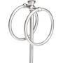 AmazonBasics Bathroom Accessory Collection 2-Ring Towel Holder, Brushed Steel