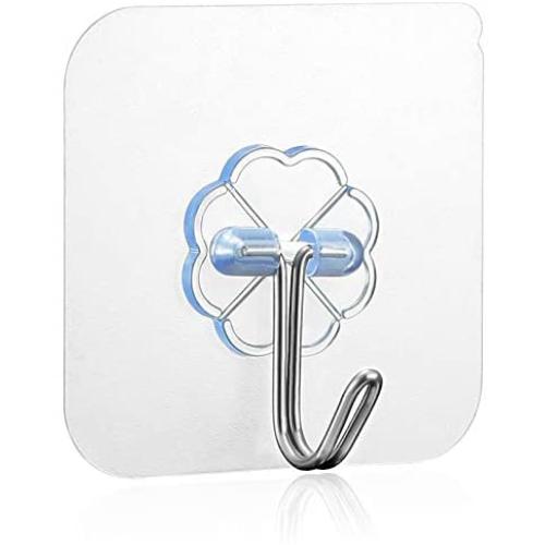 Set of 12 Wall Hooks 13lb(Max), Waterproof and Oilproof, Bathroom Kitchen Heavy Duty Self Adhesive Hooks, 304 Stainless Steel Transparent Seamless Ceiling Hooks. Set of 12 Wall Hooks 13lb(Max), Waterproof and Oilproof, Bathroom Kitchen Heavy Duty Self Adhesive Hooks, 304 Stainless Steel Transparent Seamless Ceiling Hooks.