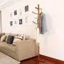ZHWEI Clothes Rack Wood, Coat Hall Stand Hanger Coat Rack Clothes Organiser Stable Durable (Color : A Adult)