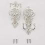 uxcell Curtain Tieback Hook Zinc Alloy Tassel Curtain Holder Window Holdbacks Wall Hooks Clothes Hanger, Set of 2, SilverTone