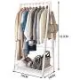 TongN Coat Racks Solid Wood Floor-Standing Hanger Bedroom Triangle Folding Clothes Shelf 76 56 151cm (Color : White)