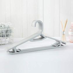 Nutteri 10/20 Pack Plastic Hangers, Plastic Clothes Hangers,Ideal for Everyday Standard Use, Clothing Hangers (Grey, 10)