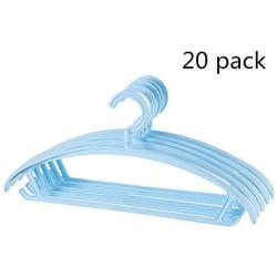 LIUFENGLONG Clothes Hangers Set, 20 Pieces Hangers Plastic Sturdy and Space Saving for Suit Clothes Everyday Standard Use Clothing Pants Skirt Hangers for Home Closet Clothing Organiser