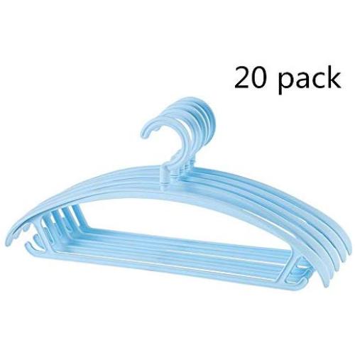 LIUFENGLONG Clothes Hangers Set, 20 Pieces Hangers Plastic Sturdy and Space Saving for Suit Clothes Everyday Standard Use Clothing Pants Skirt Hangers for Home Closet Clothing Organiser