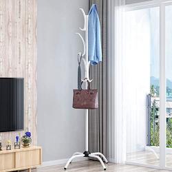 ZHHL Coat Rack, Multi-Function Floor Home Bedroom Hanger Clothes Rack Living Room Creative Clothes Rack (Color : White)