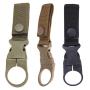 Multifunction Molle Webbing Backpack Hanger Hook Carabiner Water Bottle Camping Hike Buckle Hook Holder Travel Kit Tool Clip-Khaki