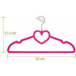 Heart Shaped Slim Velvet Hangers, Suit Haner, Clothes Hanger 10pcs