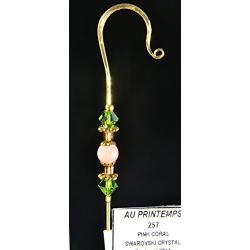 Handmade Jeweled Christmas Ornament Hanger Hook- AU PRINTEMPS