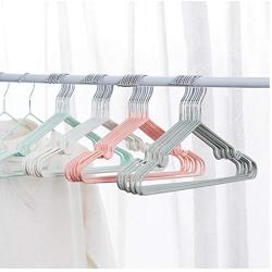 10pcs Random Color Steel Wire Hangers for Clothes Storage Rack Anti-Skid Adult Coat Hanger Wardrobe Organizer Holder