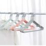 10pcs Random Color Steel Wire Hangers for Clothes Storage Rack Anti-Skid Adult Coat Hanger Wardrobe Organizer Holder