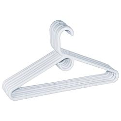 1InTheHome Heavy Duty White Hangers Tubular Plastic Hangers, Set of 24 (Heavy Duty)