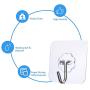 Adhesive Hook Heavy Duty Wall Hook for Ceiling Reusable Hanger for Bathroom Stick on Hooks Seamless Traceless Waterproof and Oilproof for Bathroom Kitchen Bedroom Refrigerator load max 33 lb(12Packs) Adhesive Hook Heavy Duty Wall Hook for Ceiling Reusable Hanger for Bathroom Stick on Hooks Seamless Traceless Waterproof and Oilproof for Bathroom Kitchen Bedroom Refrigerator load max 33 lb(12Packs)