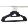 Enjoypark 50 X Quality Velvet Hangers Non Slip Clothes Hangers Coat Rack Dress Hanger,Black