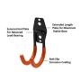 WINSOON Heavy Duty Double Utility Garage Hooks Wall Mount Hook Set Tool Tack Storage (2 x Samall J Shape, Orange)
