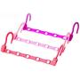 10pcs 5-Hole Space Saving Plastic Clothes Hanger Hanging Organizer Windproof Multi-Port Hook Random Color