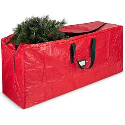 Large Christmas Tree Storage Bag - Fits Up to 9 ft Tall Holiday Artificial Disassembled Trees with Durable Reinforced Handles & Dual Zipper - Waterproof Material Protects from Dust, Moisture & Insect