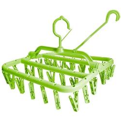 DFYYQ Sock Dryer,Folding Drying Racks, Windproof Household Hangers, Socks Racks, Clothes Hanging Storage Artifacts (Color : Green)