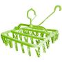 DFYYQ Sock Dryer,Folding Drying Racks, Windproof Household Hangers, Socks Racks, Clothes Hanging Storage Artifacts (Color : Green)