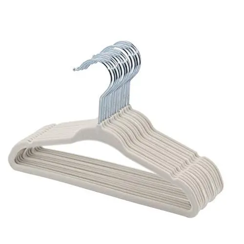 ESYLIFE Baby Velvet Hangers Non Slip Toddlers Clothes Hanger - 30 Pack Beige ESYLIFE Baby Velvet Hangers Non Slip Toddlers Clothes Hanger - 30 Pack Beige