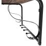 VASAGLE Industrial Coat Rack Shelf Wall Mounted, Hook Rack Shelf with Hanging Rail, 5 Metal Hooks and Upper Shelf for Storage Hallway Entryway Bathroom Bedroom Living Room ULCR11BX VASAGLE Industrial Coat Rack Shelf Wall Mounted, Hook Rack Shelf with Hanging Rail, 5 Metal Hooks and Upper Shelf for Storage Hallway Entryway Bathroom Bedroom Living Room ULCR11BX