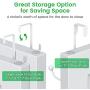Over The Door Hooks Hangers [10 Pack] with 2 Double Hanger Hooks and 8 Signle Hooks Fit for Two Sized Doors. Stainless Steel Over Door Hook Organizer for Clothing Coat Towel Robe Hat Hanging - White