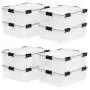 IRIS USA 41-Quart Stackable Plastic WEATHERTIGHT Clear Storage Boxes with Reinforced Lid, 8 Pack IRIS USA 41-Quart Stackable Plastic WEATHERTIGHT Clear Storage Boxes with Reinforced Lid, 8 Pack