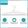 LA Diva Fashion White 17" Select Satin Padded Hanger Set of 5 LA Diva Fashion White 17" Select Satin Padded Hanger Set of 5