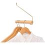 Oureong Wall Hook Coat Rack Shelf Wall-Mounted Bamboo Wooden Hook for Hallway Bathroom Living Room Bedroom Wall Mounted Clothes Scarf Hat Storage Hanger (Color : Wood Primary Color)