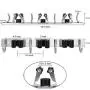 Favbal Broom Mop Holder Wall Mount Stainless Steel Wall Mounted Storage Organizer Heavy Duty Tools Hanger with 3 Racks 4 Hooks for Kitchen Bathroom Closet Office Garden