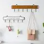 MEIYIN Wooden 4 Hooks Wall Mounted Clothes Hanger Hat Key Holder Rack Hanging Storage Shelf for Home MEIYIN Wooden 4 Hooks Wall Mounted Clothes Hanger Hat Key Holder Rack Hanging Storage Shelf for Home