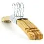 HANGERWORLD 10 Crescent Shaped 16.5inch Natural Wooden Notched Top Coat Clothes Garment Hangers with Metal Hook HANGERWORLD 10 Crescent Shaped 16.5inch Natural Wooden Notched Top Coat Clothes Garment Hangers with Metal Hook