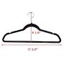 60PCS Non Slip Velvet Clothes Suit/Shirt/Pants Hangers White, Black, Purple,Red