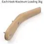 COCODE 2 Pack Natural Wooden Hooks, Coat Hooks Wall Mounted, Beech Wood Hook Single Cloth Hat Hanger Entryway Bathroom Organizer Hanger Towel Rack COCODE 2 Pack Natural Wooden Hooks, Coat Hooks Wall Mounted, Beech Wood Hook Single Cloth Hat Hanger Entryway Bathroom Organizer Hanger Towel Rack