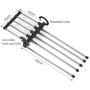 Uscharm Space-Saving Pants Rack, 5 in 1 Multi-Functional Pants Rack Foldable Trousers Pants Hanger Multi-Layer Closets Clothes Hangers Drying Rack Double Hooks (White/2 Pack)