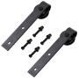 ZEKOO Rustic 8 FT by Pass Modern Barn Door Hardware Hanger Sliding Steel Rail for Double Wooden Doors Parts ZEKOO Rustic 8 FT by Pass Modern Barn Door Hardware Hanger Sliding Steel Rail for Double Wooden Doors Parts