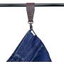 Hide & Drink, Thick Leather Pants Hanger for Clothing Stores or Household/Denim Hanger/Cloth Organizer (2-Pack) Handmade Includes 101 Year Warranty :: Bourbon Brown