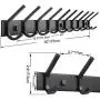 WEBI Coat Rack Wall Mounted,10 Hooks for Hanging Coats,30 Inch Hook Rack Hook Rail Coat Hanger Wall Mount for Backpack,Clothes,Jacket,Black,2 Packs