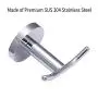 HomGif Double Robe Hook Coat Towel Hat Hanger Heavy Duty Wall Mount for Bathroom and Bedroom SUS 304 Stainless Steel Bright Polished