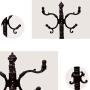 Q_Entryway Furniture Retro Clothes Rack Nordic Coat Stand Simple Hat Coat Rack Living Room Bedroom Floor Hanger Hall Office Clothes Tree Hall Trees