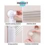 Swivel Towel Rack Wall Mounted Adhesive Traceless Rotatable Towel Bar,BCDshop Towel Holder Drying Organizer Hanger 4-Bar (White)