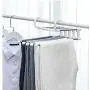 5pcs Random Color Portable 5-in-1 Clothes Hanger Clothing Organizer Multi-Function Stainless Steel Pants Hanger Holder Rack Hangers for Clothes 5pcs Random Color Portable 5-in-1 Clothes Hanger Clothing Organizer Multi-Function Stainless Steel Pants Hanger Holder Rack Hangers for Clothes