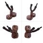 Kalaok Wall Mount Violin Fiddle Viola Hanger Hook Keeper with Bow Holder Rubber Cushion Wood Base