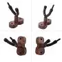 Kalaok Wall Mount Violin Fiddle Viola Hanger Hook Keeper with Bow Holder Rubber Cushion Wood Base