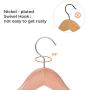 JS HANGER Wooden Coat Hangers Natural Finish with Notched Shoulders and Anti-Rust Hook - 10 Pack