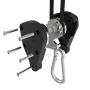 Rope Clip Hanger, Sopito 4 Pairs 1/8 inch Adjustable Heavy Duty Rope Hanger - Reinforced Metal Internal Gears Ratchets, Loose-Proof Design, 8-ft Long & 150lbs Weight Capacity