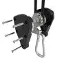 Rope Clip Hanger, Sopito 4 Pairs 1/8 inch Adjustable Heavy Duty Rope Hanger - Reinforced Metal Internal Gears Ratchets, Loose-Proof Design, 8-ft Long & 150lbs Weight Capacity